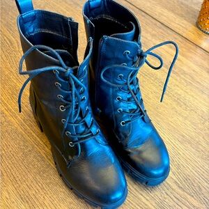 Dirty Laundry Newz Black Combat Boots